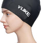 Silicone Swim Cap for Long Hair Adults Women Men, Waterproof Stretchy Swimming Caps, Durable Tear Resistant Bathing Cap