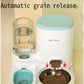 Automatic Cat Feeder & Water Dispenser - Dual Container for Dry/Wet Food, Two-in-One Upgraded Gravity Feeder and Water Dispenser Combo Set for Cats and Dogs. (Grey)