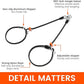 Howgo Double Slip Leash Slip Lead | Dual Dog Lead for 2 Dogs,360° Swivel No Tangle | Dog Training Nylon Leash and Collar | Double Clip Coupler and Splitter | Lightweight Aluminum (MintGreen, 3FT)