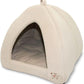 Best Pet Supplies Pet Tent-Soft Bed for Dog and Cat Beige Corduroy, 16" x 16" x H:14"