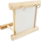 Bird Mirror with Swing and Perch for Parakeets Cockatiels Lovebirds Finches - Wooden Interactive Hanging Cage Toy, 3.7 x 3.5 x 3.5 Inch, 1 Pack