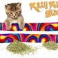 Kitty Kick Stix 15" Catnip Kicker Toy – Set of 2 | Handmade in USA | Interactive Cat & Kitten Toy | Durable Kicker Packed with 100% Potent Catnip for All Breeds (Paintery Swirls)