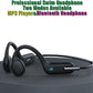 IHAO Swimming Headphones True Bone Conduction Open Ear Headset MP3 Player Built-in 32G Memory IP68 Underwater Waterproof Stereo Bluetooth Earphone for Driving Bicycling Running Skiing-X6 Black
