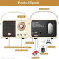 Retro Bluetooth Speaker,Wireless Vintage Small Speaker with Stereo Sound,Hands-free Call,400mA Battery,TF Card, Aux Line,Water-Proof For iOS Android Smartphone Home Office Gift Ideas White