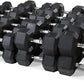 WF Athletic Supply Rubber Coated Hex Dumbbell Set, Multiple Choices Available - Dumbbells with Rack Stand and Mat, or Dumbbells Only (200/550/1200/2100/3000 LB)
