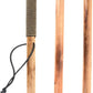 SE 3 Piece 55" Detachable Pine Wood Walking/Hiking Stick with Metal Tip, Reinforced Rubber Tip, and Water-Resistant Travel Pouch - Portable and Durable for Outdoor Adventures
