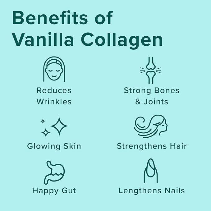Further Food Vanilla Collagen Peptides Powder, Grass-Fed Pasture-Raised Hydrolyzed Type 1 & 3 Protein, Gut Health + Joint, Hair, Skin, Nails, Paleo Keto Sugar-Free 22.22 oz