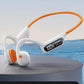 IHAO Swimming Headphones True Bone Conduction Open Ear Headset MP3 Player Built-in 32G Memory IP68 Underwater Waterproof Stereo Bluetooth Earphone for Driving Bicycling Running Skiing-X10 White