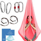 Aerial Silk Yoga Hammock & Swing for Home, Inversion Exercises, Starter Kit for All Levels - Durable with Extension Straps, Carabiners, and Pose Guide