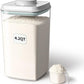 Ankou Airtight Pop Food Storage Container with Lid & 130ml Scoop, 4L/4.2qt BPA-Free Cereal, Rice, Flour, Pasta & Snack Container, Stackable & Durable,Kitchen Pantry Organizer