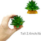 Smoothedo-Pets Reptile Artificial Plants Succulent Terrarium Decor Desert Plant Lizard Bearded Dragon Chameleon Gecko Snake Amphibian Habitat Hideout Turtle Tank Accessories (Green-2pcs-Set)