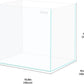 21 Gallon Rimless Aquarium Tall Tank, Ultra Clear Low Iron Big Fish Tank, L15.8×W15.8×H19.7 Glass Thickness 6mm with EVA Foam Leveling Mat