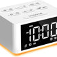 【3 in 1】 Sound Machine Dual Alarm Clock Night Light White Noise Machine 27 Sleeping Sounds for Adults Kids Precise 32 Level Volume Sleep Timer Memory Function Digital Clock with 30 Wake Up Sounds