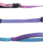 Hands Free Dog Leash for Large Medium Dogs Heavy Duty Bungee Reflective Adjustable Waist Leashes for Walking Running with Car Buckle 4-6FT (Purple)