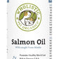 Wholistic Pet Organics Salmon Oil: Deep Sea Wild Alaskan Salmon Oil for Dogs and Cats - Natural Omega 3 Dog Fish Oil Supplement with EPA and DHA for Skin, Coat, Heart and Nervous System Health