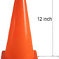 12 Inch Traffic Training Cones, 12 Pack Cones Sports Training Agility Plastic Safety Parking Cones, Agility Field Marker Cones for Soccer Basketball Football, Outdoor Sport Activity