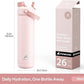 26 oz Insulated Water Bottle with 2-in-1 Straw and Spout Lid, Keep Cold 24H, Leak-Proof, Fits in Car Cup Holder, Stainless Steel Water Bottle for Sports, Travel, Gym, and School (Mushie Belle)