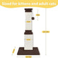 AGYM Cat Scratching Post, 32 Inch Cat Scratch Post for Cats and Kittens, Protect Your Furniture and Exercise Cats, Nature Sisal Modern Cat Scratcher for Indoor Cats, Brown