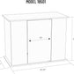 Aquatic Fundamentals AMZ-36501-68, 50-65 Gallon Aquarium Stand with Double Door Storage, Serene Cherry Finish