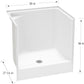 Laurel Mountain Odie 36" x 27" x 36" AcrylX Alcove Center Drain One-Piece Pet Shower in White with Hand-Held Sprayer in Matte Black