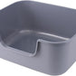 Large Cat Litter Box with High Sides,Cat Boxes for Indoor Cats,Cat Litter Pan for Kitty,Litter Box with Low Entry,Easy to Clean,Anti-Splashing (Grey)