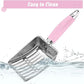 Cat Litter Scoop - Stainless Steel Metal Cat Litter Scoop-Sturdy Mesh Scooper - Mesh Shovel-Easy to Clean - Suitable for Cat Litter Box -Pink
