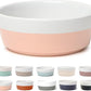 Waggo Dipper Ceramic Dog Bowl for Small and Large Breeds - Heavyweight and Durable Pet Food and Water Dish Crock, Dishwasher Safe, Modern (Rose, Medium)