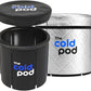 The Cold Pod Insulated Cold Plunge Tub Bundle - 85Gal Ice Bath Round Tubs with Energy Saving Multi-Layer Cover - Chiller Compatible&Silver Reflective