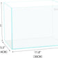 2.5 Gallon Rimless Aquarium Tank, Ultra Clear Low Iron Nano Fish Tank for Betta Shrimp, L11.8×W5.5×H9.8 Glass Thickness 5mm with EVA Foam Leveling Mat