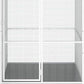 Steel Bird Cage, Large Flight King Bird Cage for Cockatiels African Grey Quaker Amazon Sun Parakeets Green Cheek Conures Pigeons Parrot Bird Cage Birdcage, Gray 43.7"x42.1"x83.3"