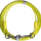 BV Dog Tie Out Cable 15 Feet - Heavy Duty Dog Lead Up to 35 Pounds - Reflective & Rust-Free with Quick Release Swivel Clips & 360° Rotating Clasp - Tangle-Free Dogs Runner for Yard (Yellow, Single)