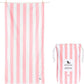 Dock & Bay Customized Beach Towel - Quick Dry, Sand Free - Compact, Lightweight - 100% Recycled - Includes Bag - Cabana Light - Malibu Pink- Large