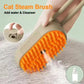 3-in-1 Cat Grooming Brush – Water Spray & Self-Cleaning Shedding Brush for Cats & Dogs – Pet Hair Removal & Massage Comb for Long & Short Hair (beige).