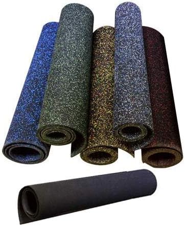 American Floor Mats 1/4in (7mm) Thick 10% Red 4' x 11' Heavy Duty Rubber Rolls, Protective Exercise Mats, Home Gym Rubber Flooring