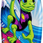 PMU 33 Inch Lizard Printed Bodyboard - Lightweight Wrist Leash Body Board for Beach, Sea & Pool - Surfing Board for Teens & Adults Wave Conditions