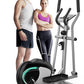 Dripex Elliptical Exercise Machine, Hyper-Quiet Elliptical Machine for Home, Magnetic Elliptical Training Machines with 8-Level Resistance, 6KG Flywheel, LCD Monitor, Pulse Sensor