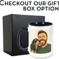Personalized Coffee Mug, Custom Drawing Portrait Gift, Funny Customized Coffee Gift for Men & Women, Custom Mugs with Pictures, Black 15oz Father's Day Mug