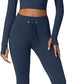 QINSEN Workout Sets for Women 2 Piece Seamless Long Sleeve Crop Tops Ribbed High Waist Leggings