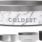 Coldest Dog Bowl - Anti Rust Metal, Non Slip, 3 Layers Insulated Stainless Steel Dog Bowls - Spill Proof & Heavy Duty - Water Bowl for Dogs, Cats & Pets, Dish Washer Safe (21 oz, Carrara Marble)
