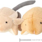 Plush Catnip Mice Toys with Crinkle Sound - 2 Pcs Interactive Cat Toys for Indoor Cats, Durable Stress Relief Eco-Friendly Small Mouse Chew Playthings（Camel+ Chestnut Color）