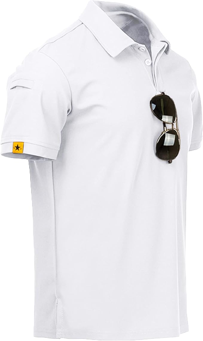 SCODI Mens Polo Shirts Performance Short Sleeve Tactical Shirts Athletic Golf Shirt for Men Daily Casual Collared T-Shirt