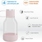 Asobu Buddy Bottle a Stainless Steel Insulated Water Bottle for with Removable Dog Water Bowl and Dog Food and Treat Storage Bowl (Pink, Tritan 50 oz Water Bottle with Bowl)