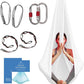 Aerial Silk Yoga Hammock & Swing for Home, Inversion Exercises, Starter Kit for All Levels - Durable with Extension Straps, Carabiners, and Pose Guide