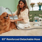 Pet Grooming Kit with 3.4L Oversized Vacuum Suction - 99% Pet Hair Removal - Professional Dog Clippers & Shedding Tools for Cats, Teddy, Poodle, Golden Retrievers (Metallic Orange & White)