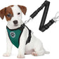 SlowTon Dog Seat Belt Harness for Car, Dog Car Harness Adjustable Mesh Breathable & Dog Seatbelt Safety Tether with Elastic Bungee for Small Medium Large Pets(Green, Double Clip, S)