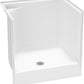 Laurel Mountain Odie 36" x 27" x 36" AcrylX Alcove Center Drain One-Piece Pet Shower in White with Hand-Held Sprayer in Matte Black