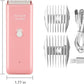 Dog Clippers,Quiet Washable USB Rechargeable Cordless Dog Grooming Kit,Electric Pets Hair Trimmers Shaver Shears for Dogs and Cats Pink