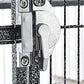 X-Large Corner Parrot Bird Flight Breeding Wrought Iron Rolling Cage Solid Plated Feeder Doors with Around Metal Seed Guard