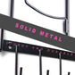 MRZZATA 5-Tiers Yoga Mat Holder Wall Mount, Metal Storage Rack for Mats/Wheels, Foam Roller and Block, Wall Rack with 3-Hooks for Hanging Stretching Strap, Resistance Bands, Yoga Accessories