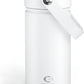 Insulated Water Bottle with Straw Stainless Steel Water Bottle, Leak-Proof, BPA-Free, Double Wall Vacuum Keeps Cold for 24 Hours for Sports, Travel, School (18 oz, Polar White)